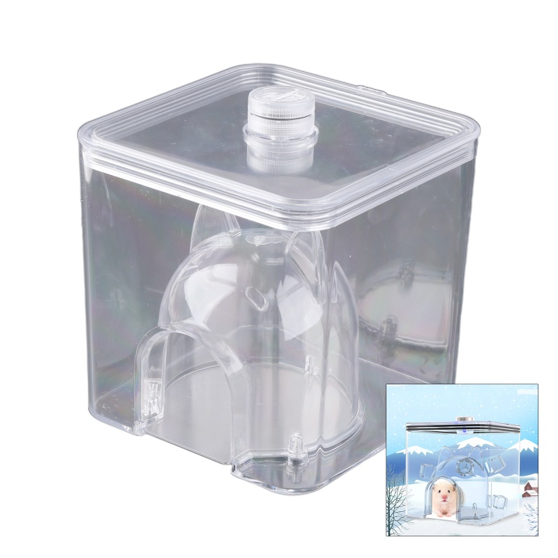 Nhà Nuôi Chuột Hamster Làm Mát Mùa Hè Nhỏ Nhắn Hình Khối Nước Đá Khối Cầu Trong Suốt Không Điện Ẩn Mát Mẻ Cho Thú Cưng