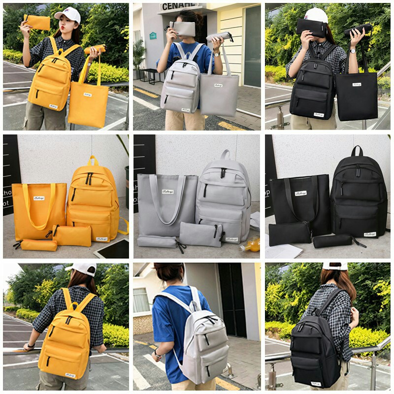 Set 4 Balo thời trang balo Đi Học,Balo Hot,Balo combo 4 món Xinh,Balo Đa Năng,Balo Da balo Kute, Balo Nu