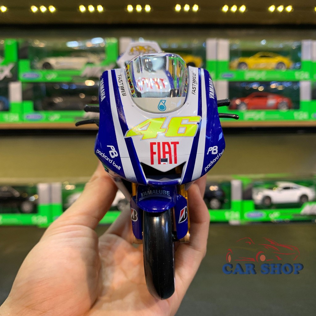 Mô Hình Xe Moto GP YAMAHA FIAT 2009 Tỉ lệ 1:10 Hãng Maisto có ben nâng