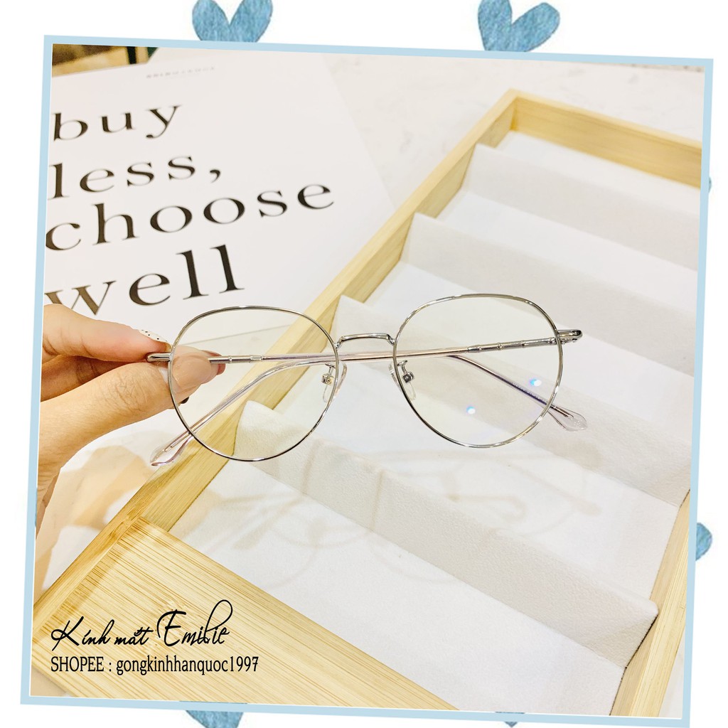 Gọng kính mảnh nhẹ ⚡𝑭𝑹𝑬𝑬𝑺𝑯𝑰𝑷⚡ tròn bầu nam nữ Kính mắt Emilie - Kính cận hot 2021 | BigBuy360 - bigbuy360.vn
