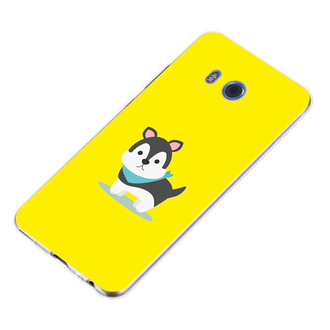 Ốp điện thoại hình chó hoạt hình dễ thương cho HTC M10 U ultra U11 X9 M9 Desire 12 12+/12 Plus