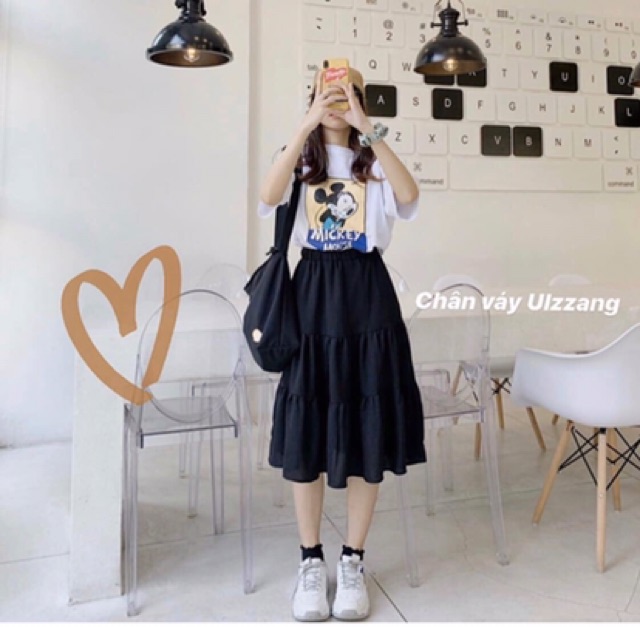 Chân Váy Nữ Vintage 2 lớp Siêu Xinh 2 Màu | BigBuy360 - bigbuy360.vn