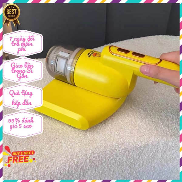 Máy Hút Bụi Ga Giường Con Vịt Vàng C-SY DUCK Diệt Khuẩn Chăn Ga Ngủ, Sofa, Tia UV Cầm Tay Không Dây