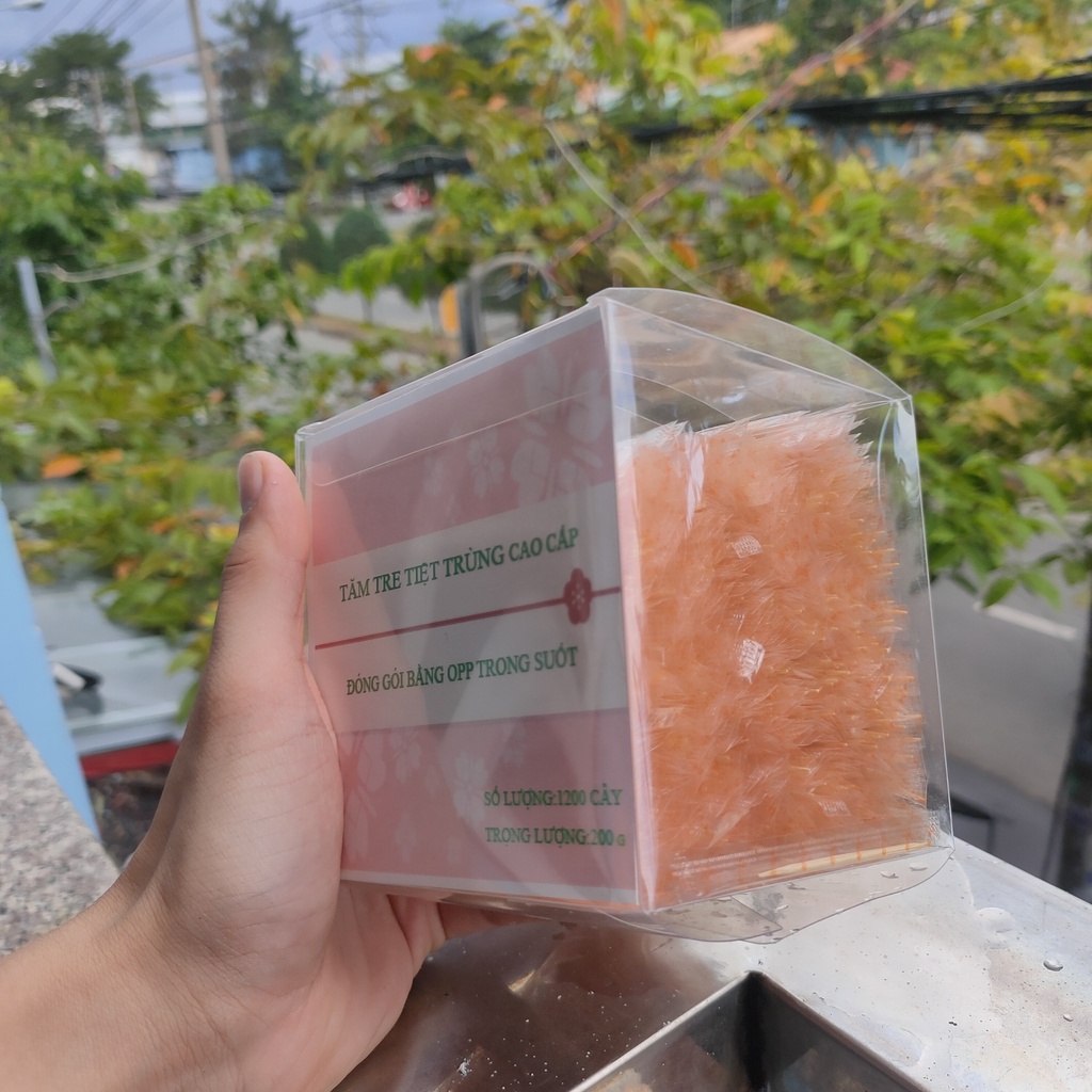 Hộp Tăm Tre Cao Cấp Tiệt Trùng An Toàn Không Hóa Chất