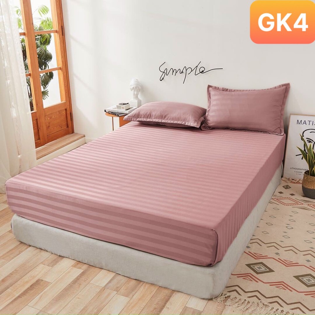 Ga giường Cotton 3f ❤️ FREESHIP ❤️ Cotton kẻ sọc khách sạn mẫu mới nhất 2021