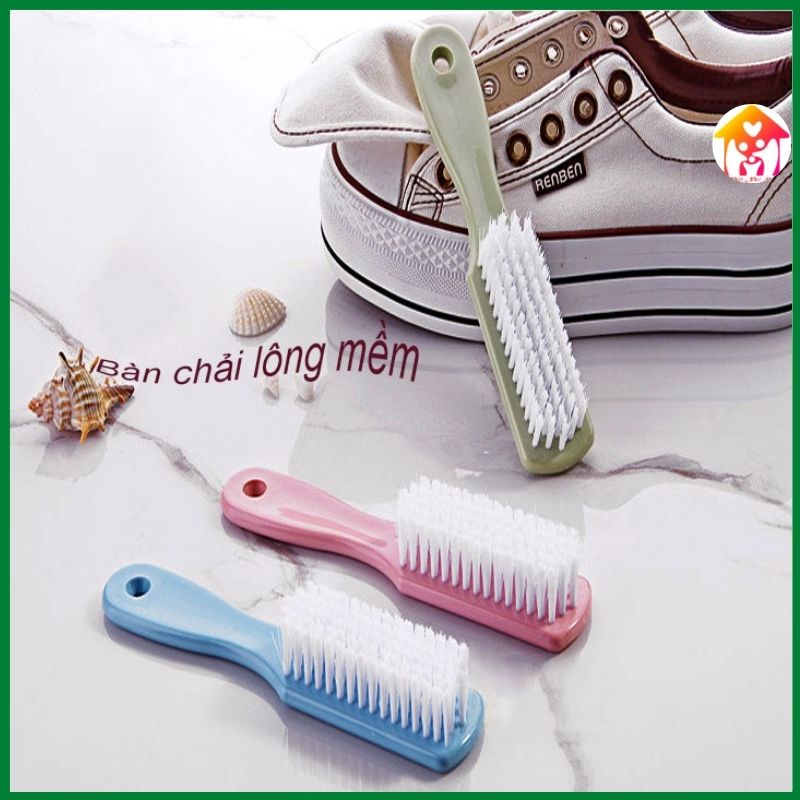 Bàn chải giặt giày lông mềm cán dài giặt siêu sạch