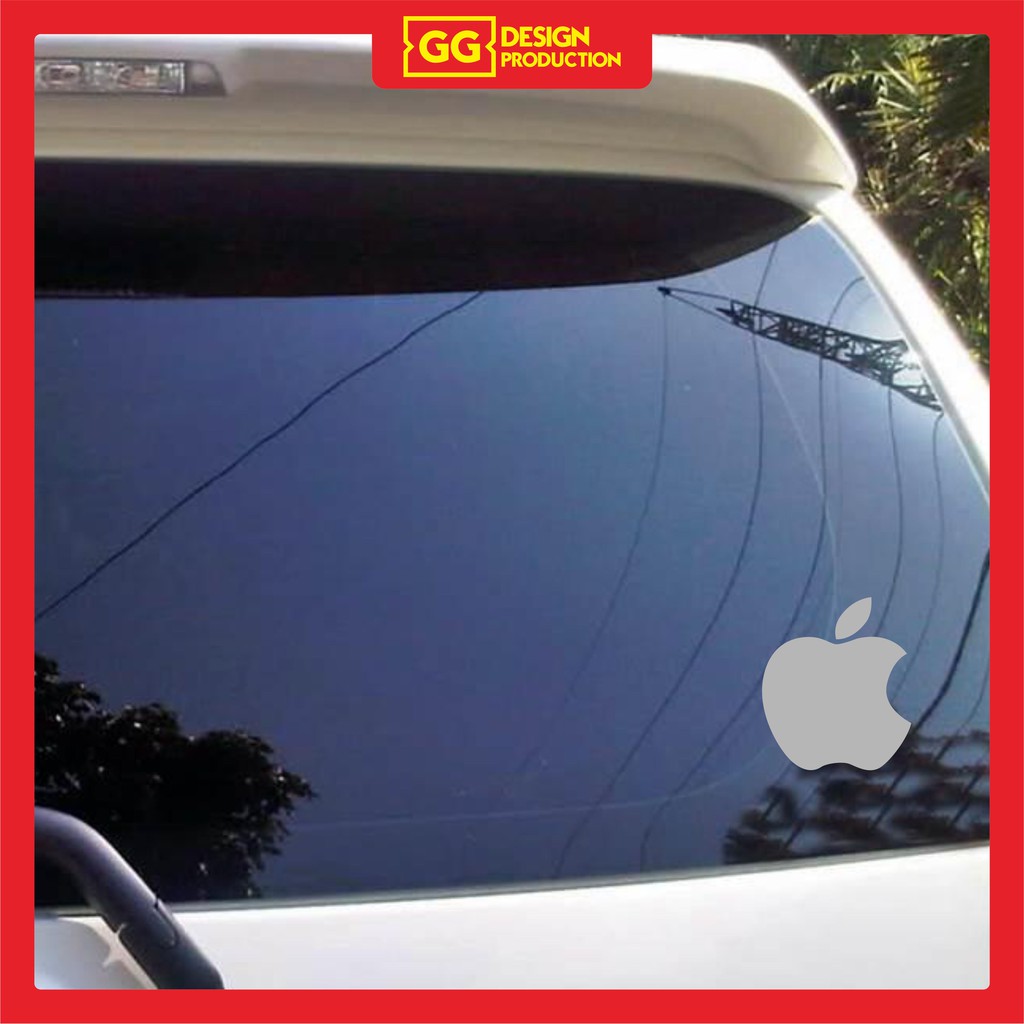 Miếng Dán LOGO Trang Trí Cửa Kính Xe Hơi APPLE | Hình Dán Táo Kroak | Hình Dán Apple | Hình Dán Táo | Hình Dán Táo