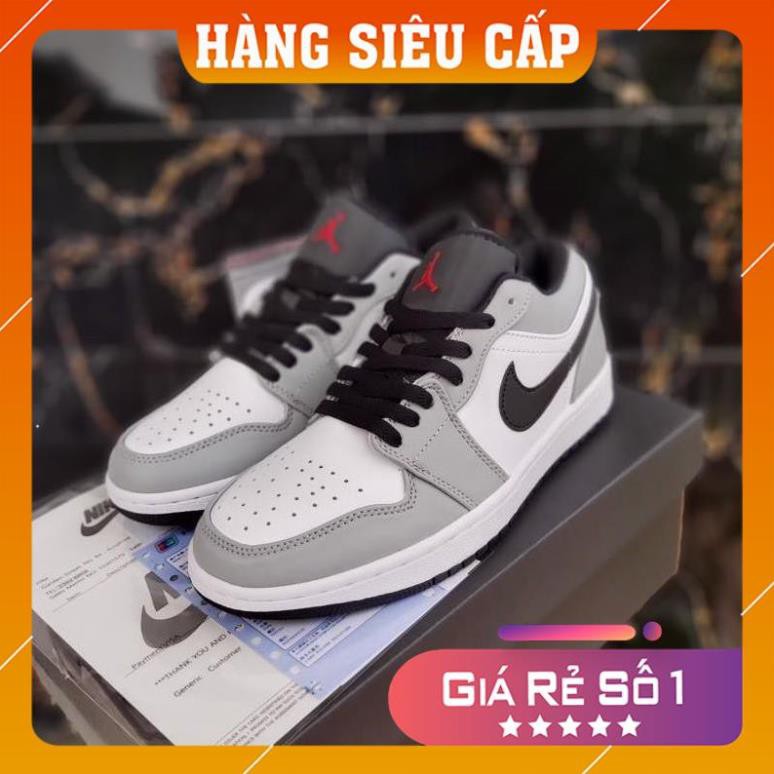 [FREESHIP- BẢO HÀNH 12 THÁNG] GIÀY THỂ THAO NAM NỮ JD XÁM CHỈ ĐỎ THẤP CỔ HOT TREND FULL BOX BILL