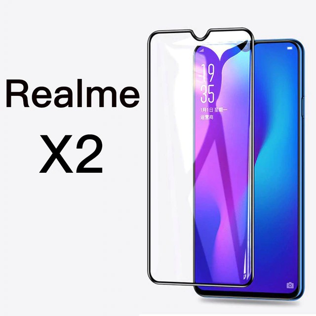 Miếng Dán Kính Cường Lực 9D Full màn Cho Realme X2, Dán Màn Hình Realme