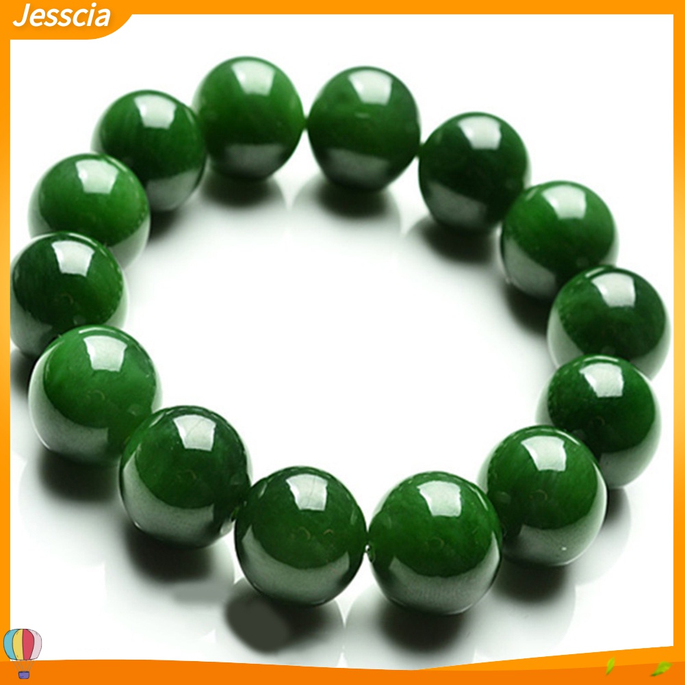 Jessica| Vòng Tay Chuỗi Hạt Đá Ngọc Bích Xanh Đậm 10mm