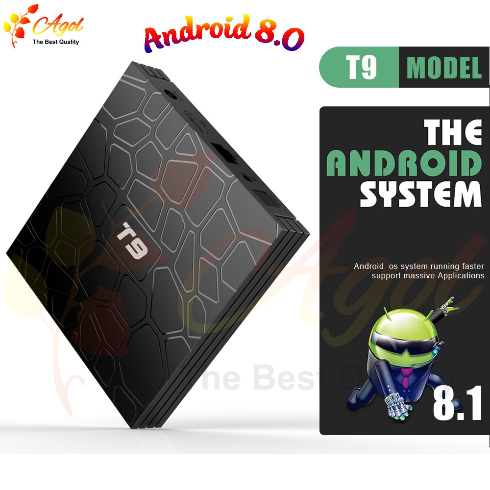 Android tivi box 4G ram 32G Rom T9 pro cao cấp