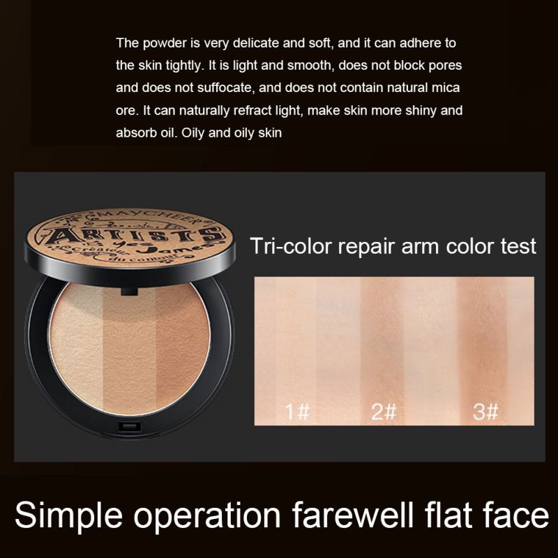 [Hàng mới về] Hộp phấn tạo khối 3 màu cho gương mặt thon gọn tự nhiên | BigBuy360 - bigbuy360.vn