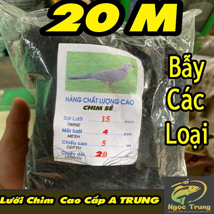 [Chất Lượng] Lưới Bẫy Chim Sẻ Chào Mào,Mi,Khứu,Sáo dài 20m giá tận gốc