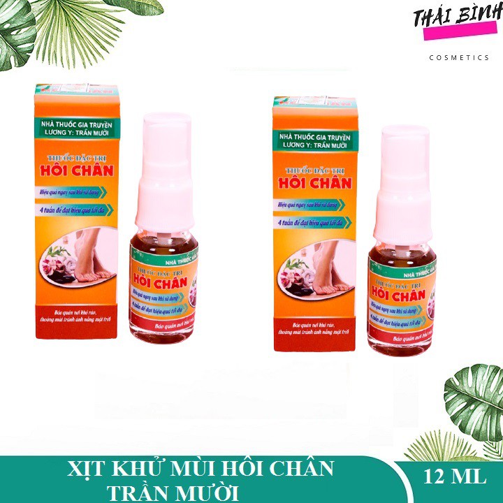 2 Chai Xịt khử mùi hôi chân khử mùi giày Trần Mười 12ml - xit khu mui hoi chan chống hôi chân hiệu quả