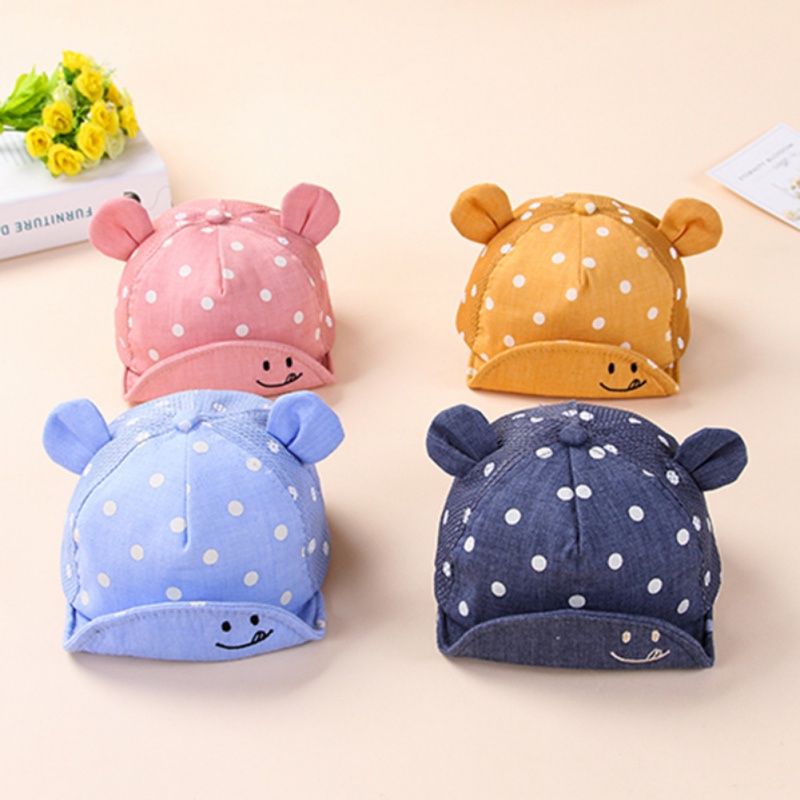 Nón Vành Mềm Họa Tiết Chấm Bi Xinh Xắn Theo Phong Cách Mùa Hè Dành Cho Bé