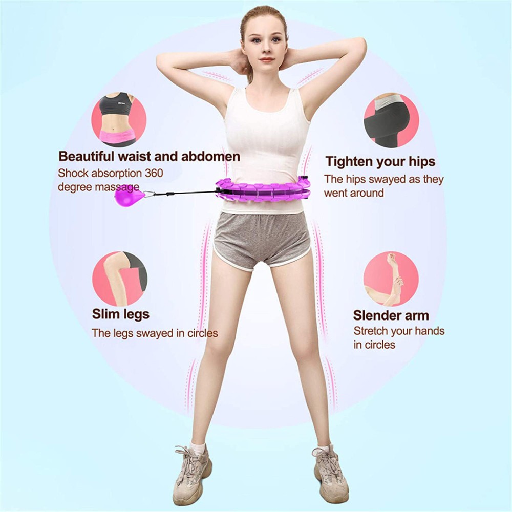 Sport Hoop Yoga Home Fitness Smart Sport Hoops Circle Not Drop Adjustable Waist Training Ring Belly Trainer Abdominal Weight