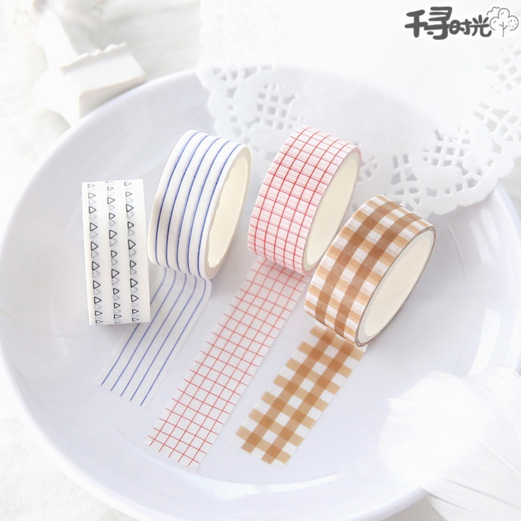 Set 3 washi tape caro basic