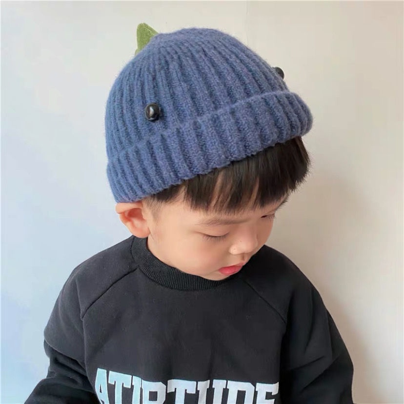 Mũ Thu Đông Cho Bé Mũ Len Hình Khủng Long Siêu Dễ Thương Dễ Thương Mũ Dệt Kim Chui Đầu Giữ Ấm Cho Bé Trai Bé Gái Mùa Đông