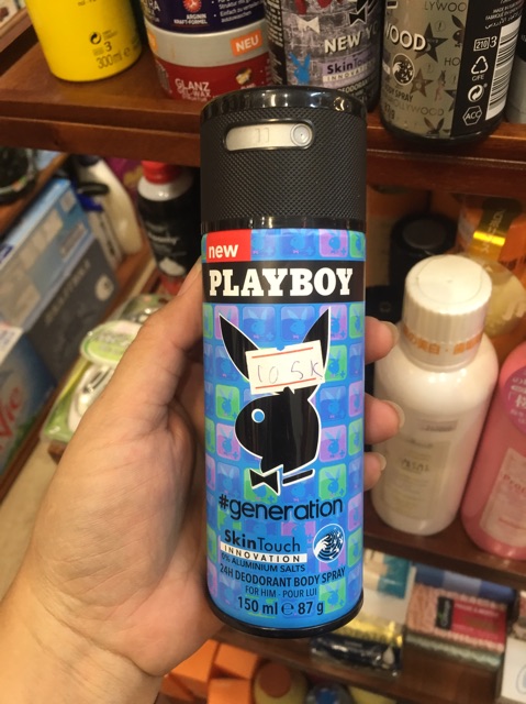 Xịt Khử Mùi Nam Playboy Generation 24H Deodorant Body Spray 150ml