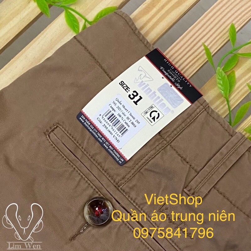Quần short ngố kaki nam trung niên hàng công ty Vĩnh Tiến cao cấp chất đẹp