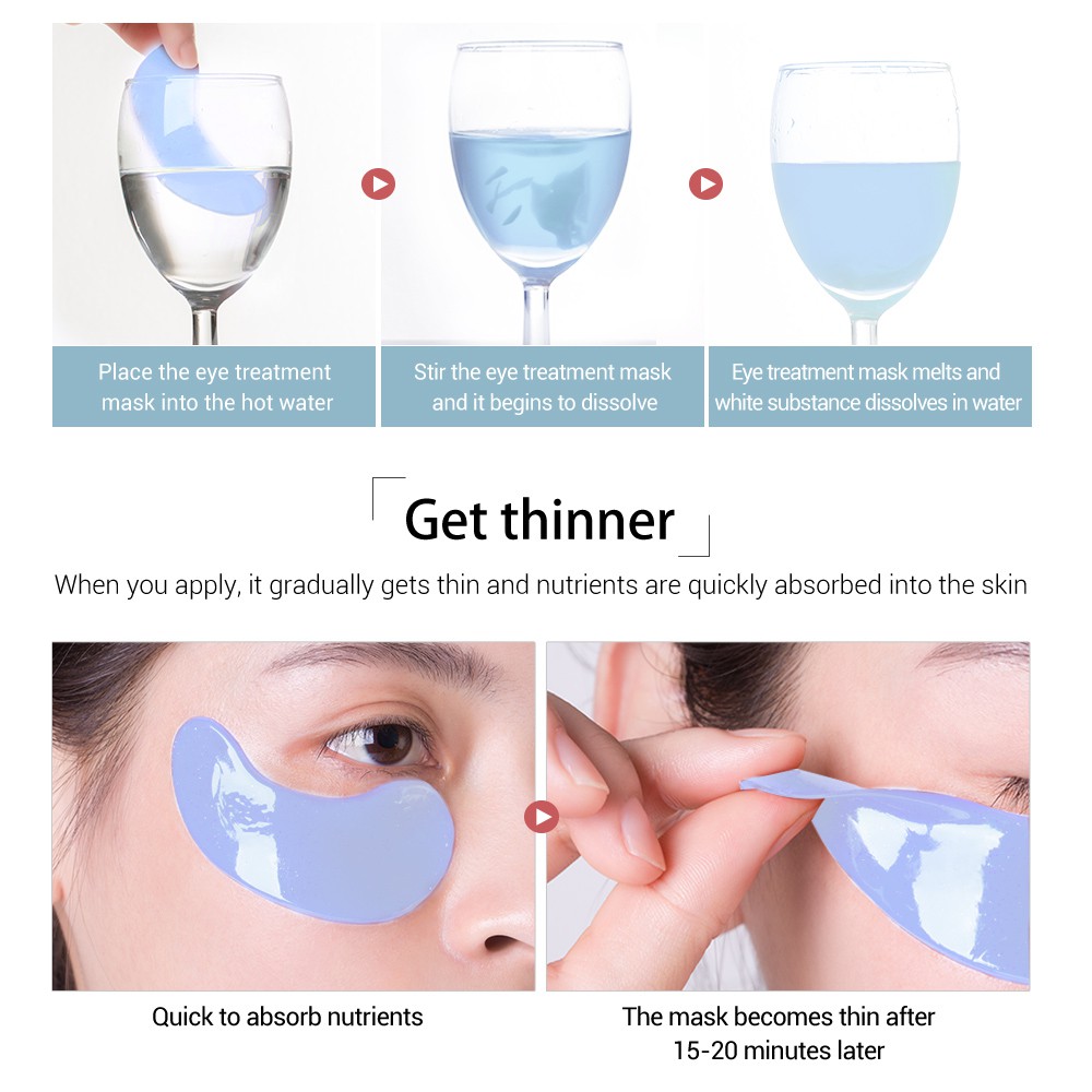 Cặp mặt nạ mắt Lanbena collagen tinh thể loại bỏ nếp nhăn làm săn chắc da chống lão hóa