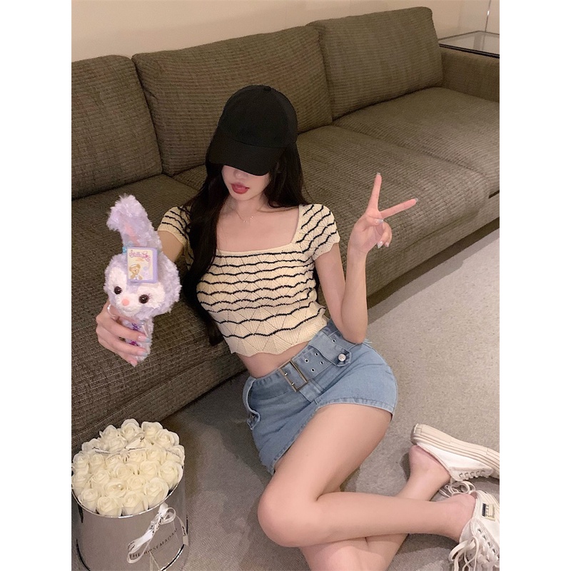 NRVP Áo Khoác Cardigan Dệt Kim Tay Ngắn Dáng Rộng Thiết Kế Mới Thời Trang Theo Phong Cách Hàn Quốc