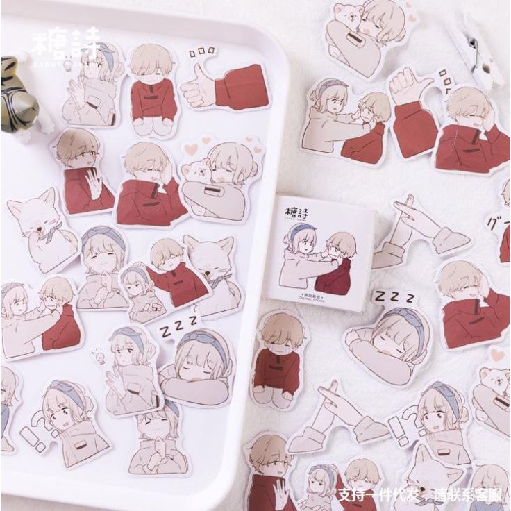 Bộ 45 Sticker Boy Girl E90