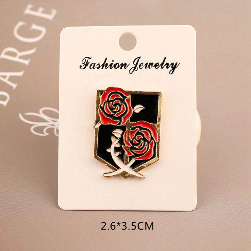 Attract Anime Jewelry Vintage Attack On Titan Pins Brooch Legions Badge Unicorn Lapel Pin Brooches