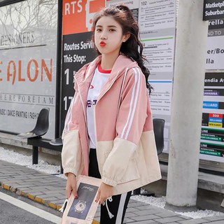 Áo Gió 2 lớp Nữ .(Khoác Gió túi hộp phối thân )..