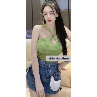 Áo gân yếm cột dây