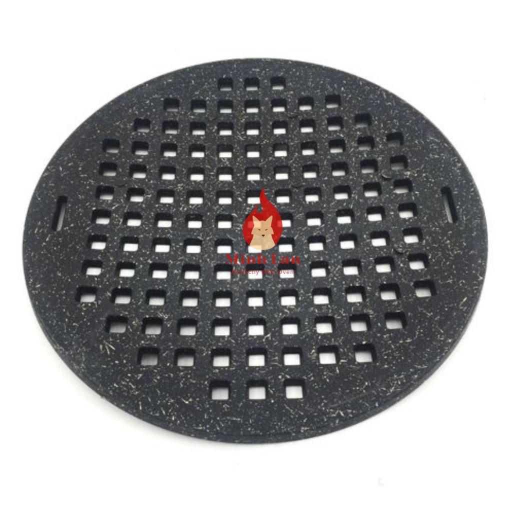 Vỉ nướng gang KẺ CARO Hàn Quốc chống dính cao cấp, đường kình 29.5cm