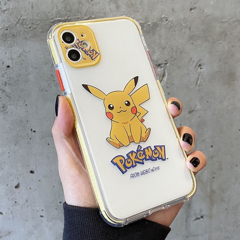 Ốp điện thoại trong suốt họa tiết pikachu cho iPhone 7/8 Plus/X/XS/XR/XS MAX/11/11 PRO/11 Pro MAX/SE2