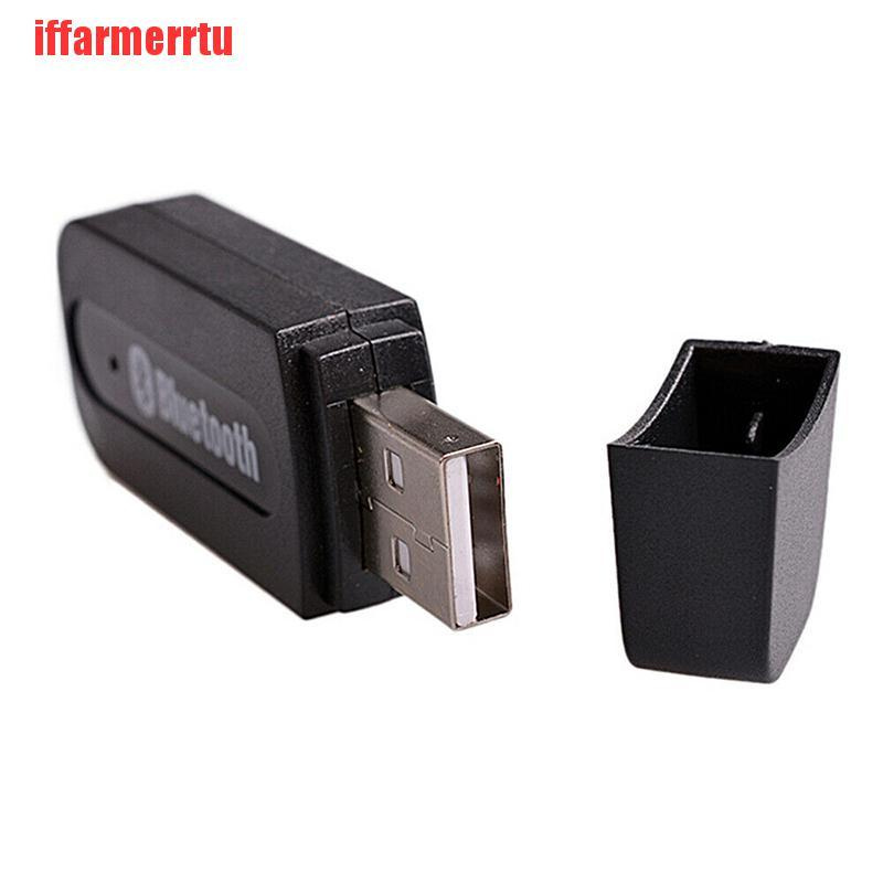 {iffarmerrtu}Bluetooth Receiver 3.5mm Aux Car Adaptor Handsfree Wireless Phone Music USB HZQ