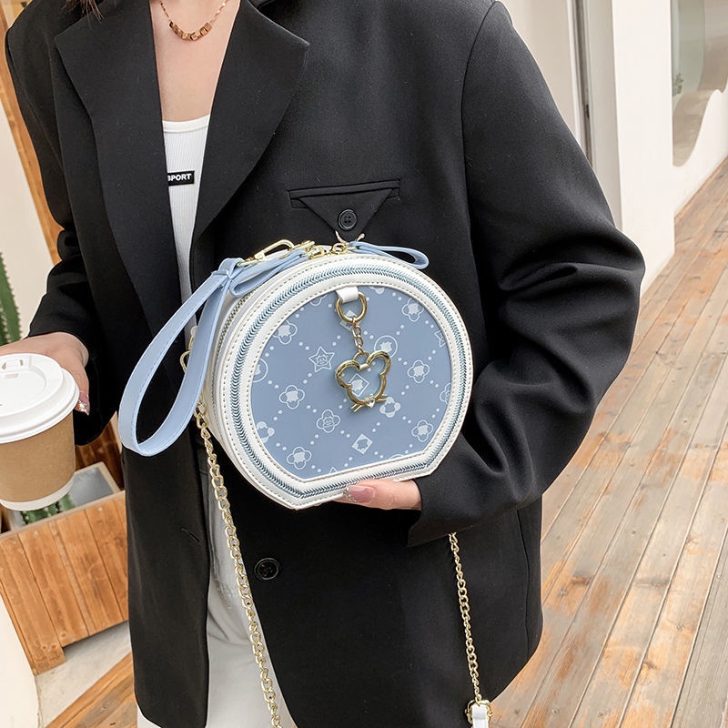 Túi Đeo Chéo Dáng Tròn Nhỏ Phong Cách Phương Tây Thời Trang