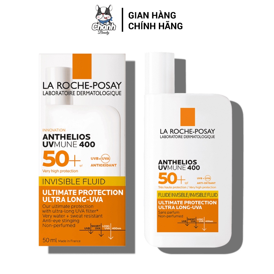 Kem chống nắng dạng sữa lỏng nhẹ không nhờn rít La Roche-Posay Anthelios Shaka Fluid SPF 50+ 50ml