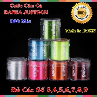 Dây Cước Câu Cá Daiwa Justron Nhật Bản Loại Cao Cấp Dài 500 Mét - Dây Câu Cá Siêu Bền Đủ SIZE ( rẻ vô địch )
