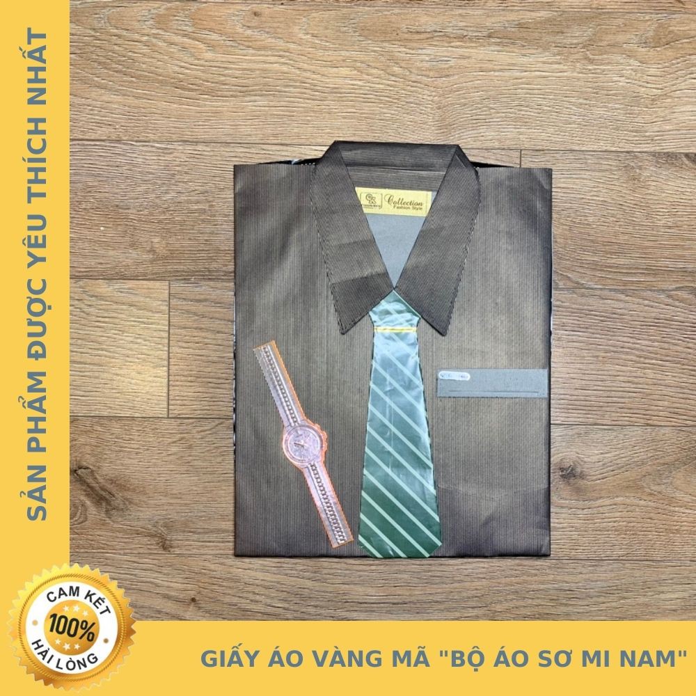 Giấy Áo Vàng Mã "Bộ Quần Áo Sơ Mi Đồng Hồ Cà Vạt Cho Nam" - Loại Cao Cấp - Thương Hiệu Đồ Cúng Chú Sa Di Hoan Hỉ