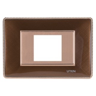 Mặt viền aptomat cóc Uten - Mặt viền chữ nhật aptomat cóc khối đen