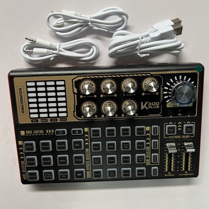 Sound Card K300 PLUS LIVESTREAM BẢO HÀNH 1 NĂM