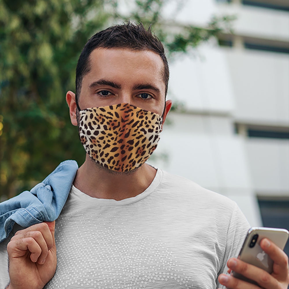 Khẩu trang vải việt nam ANIMAL PRINT_227 CARTWELL dây đeo mềm đeo thoải mái dễ thở thoáng khí hoạ tiết lạ mắt