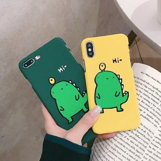 Khủng long nhỏ dễ thương Nhật Bản Apple 6S Vỏ điện thoại Nhựa cứng iPhone 7Plus Vỏ Apple cho XR XS Max 11Pro