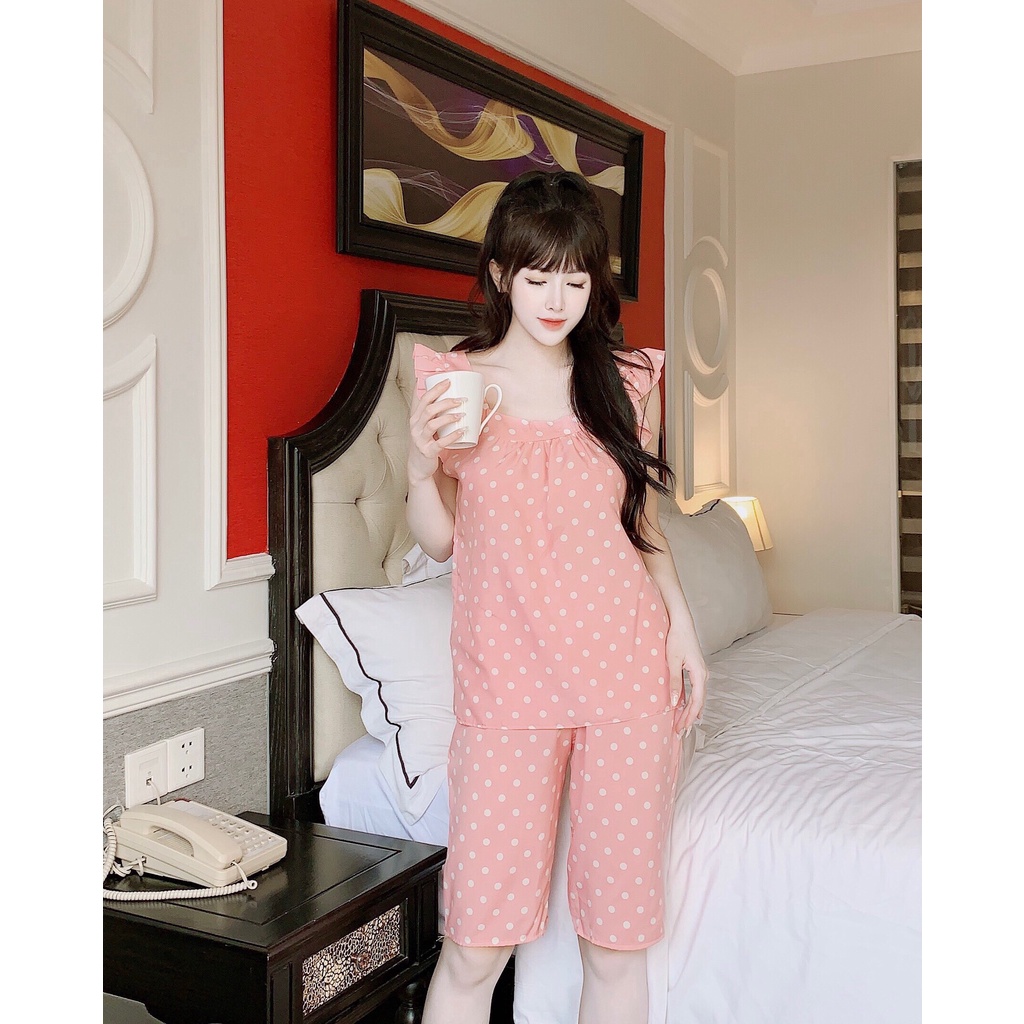 Đồ bộ LỤA MỀM MÁT MẪU MỚI CHẤM BI DỄ THƯƠNG thời trang