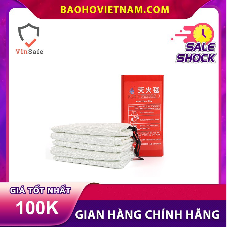 Chăn chữa cháy dập lửa vải sợi thủy tinh 1m x 1m