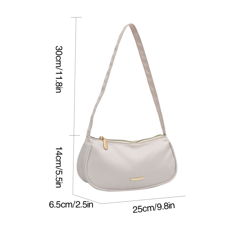 Túi Xách Nylon Đeo Vai Mini Có Khóa Kéo Thanh Lịch Cho Nữ