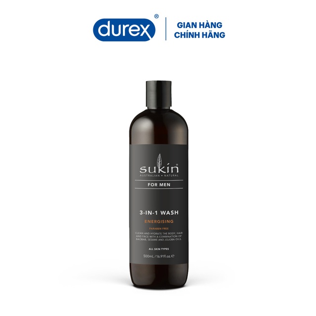 [HB Gifts] Sữa tắm dành cho nam Sukin For Men Body Wash 500ml | BigBuy360 - bigbuy360.vn