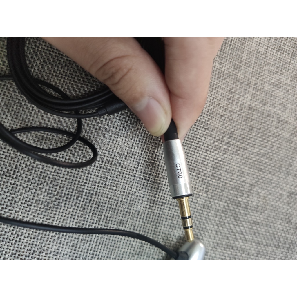 Puki shop / Tai nghe nhét tai denon c700 nobox tặng dây da quấn cố định tai nghe - Hàng chính hãng - Ảnh Thật Tự Chụp