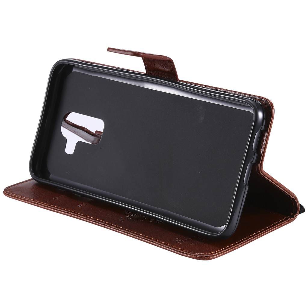 Ốp lưng dạng ví gập chất liệu da in hoa văn thời trang cho Samsung Galaxy J8 | BigBuy360 - bigbuy360.vn