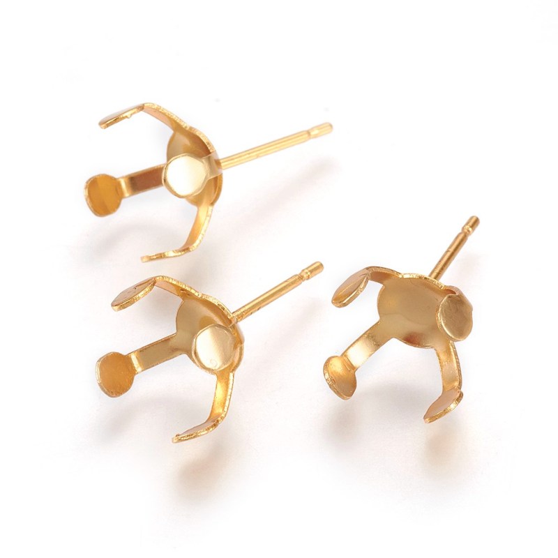 10 Khóa hoa tai dạng xỏ bằng thép không gỉ 304