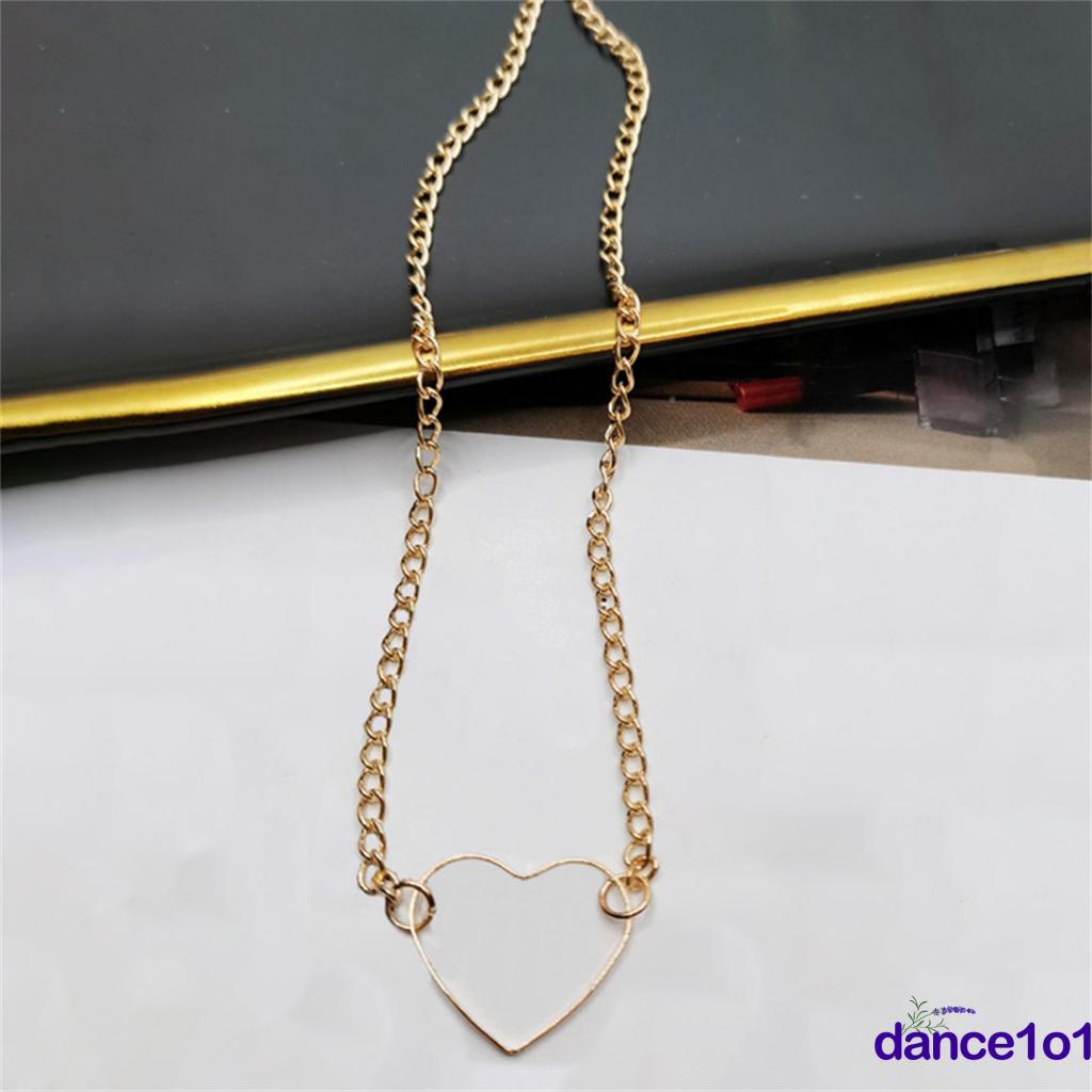 Vòng cổ mặt hình trái tim bằng hợp kim trọng lượng nhẹ cho nữ