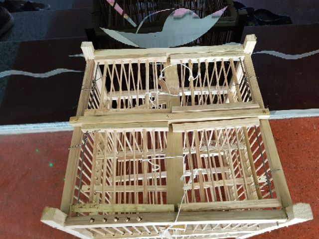 Lồng bẫy chim khuyên, sâu... 4 cửa chất liệu tre